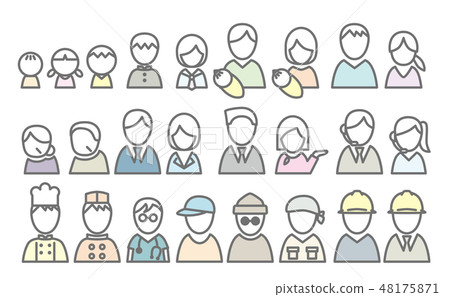 Person icon set 48175871