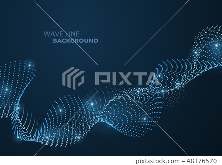 Futuristic abstract wave dot gradient line Futuristic abstract wave dot gradient line 48176570