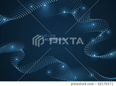 Futuristic abstract wave dot gradient line Futuristic abstract wave dot gradient line 48176571