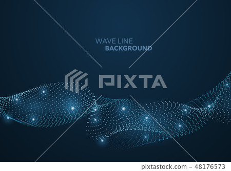 Futuristic abstract wave dot gradient line Futuristic abstract wave dot gradient line 48176573