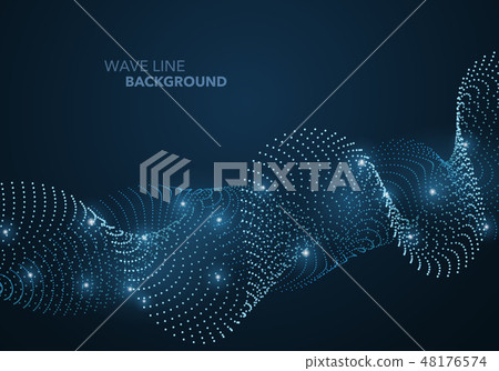 Futuristic abstract wave dot gradient line Futuristic abstract wave dot gradient line 48176574
