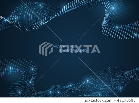 Futuristic abstract wave dot gradient line Futuristic abstract wave dot gradient line 48176593