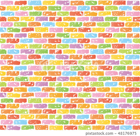 Brick wall antique brick colorful 48176975