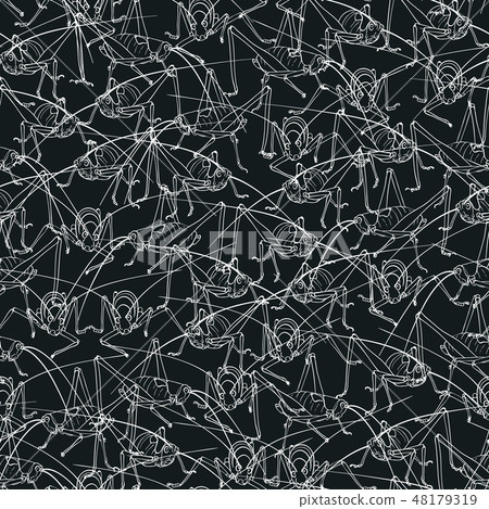 Flower element on dark seamless background. Flower element on dark seamless background. 48179319