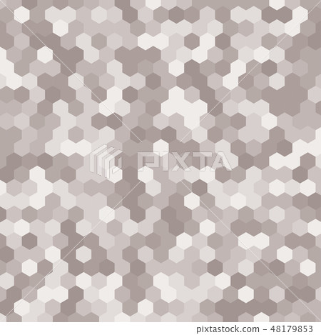 Grey random a hexagon mosaic, tiles background. 48179853