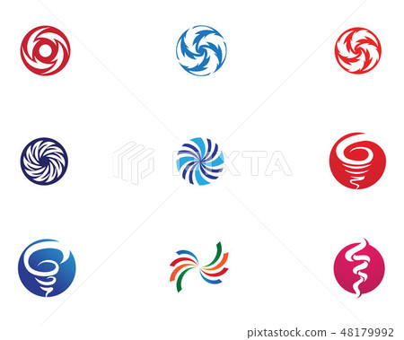 Vortex logo and symbol vector - Stock Illustration [48179992] - PIXTA