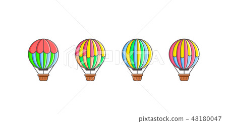Set of air balloon icons. - Stock Illustration [48180047] - PIXTA