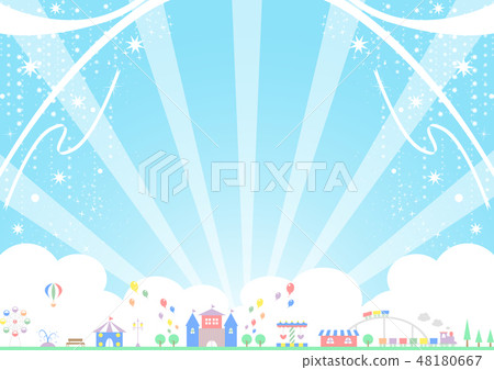Theme park paper tape decoration 48180667