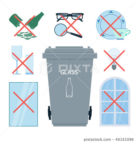 Rubbish bin for collecting glass waste Rubbish bin for collecting glass waste 48181096