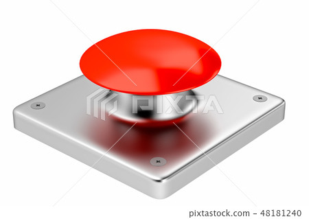 3D rendering. Red web buttons on white background. - Stock Illustration ...