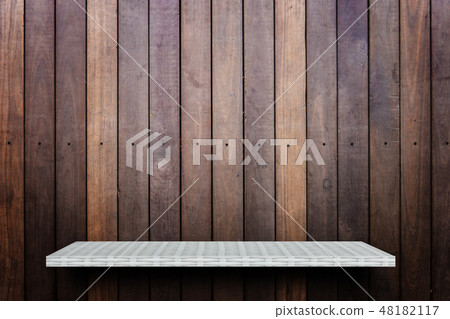 shelf on wooden background for product display shelf on wooden background for product display 48182117