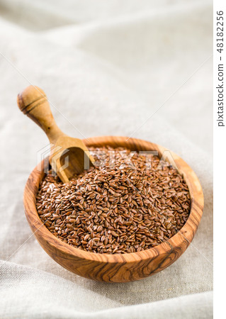 Flax seeds, linen seeds or linseeds. Flax seeds, linen seeds or linseeds. 48182256