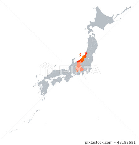 Niigata Prefecture Map and Koushin'etsu Region 48182681