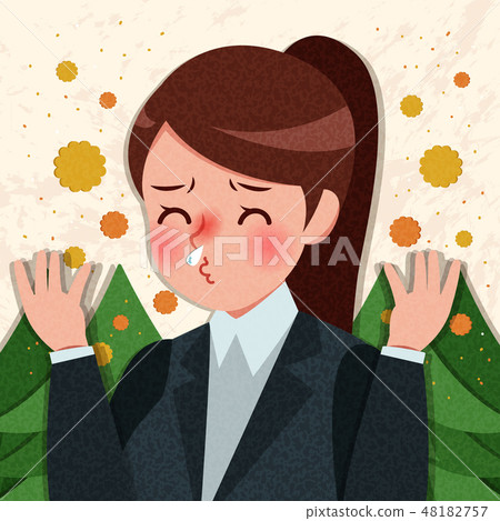 hay fever concept 48182757