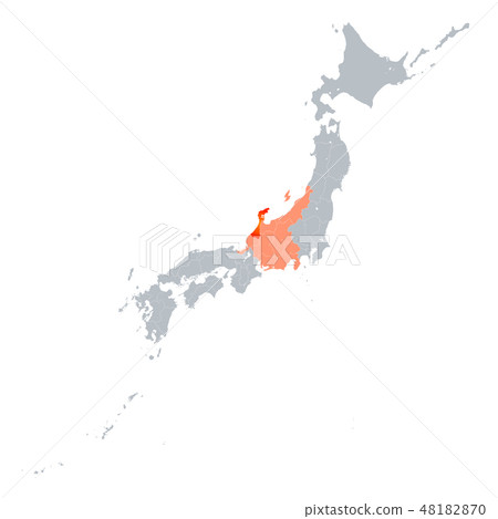 石川縣地圖和中部地區 48182870