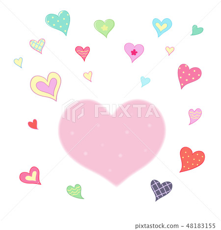 各種花紋的愛心圖案 48183155