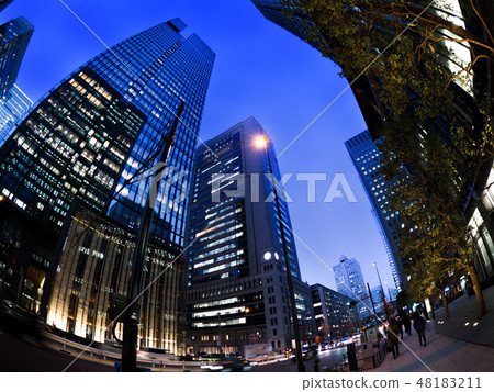 Dusk office building city 48183211