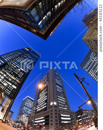 Dusk office building city 48183212