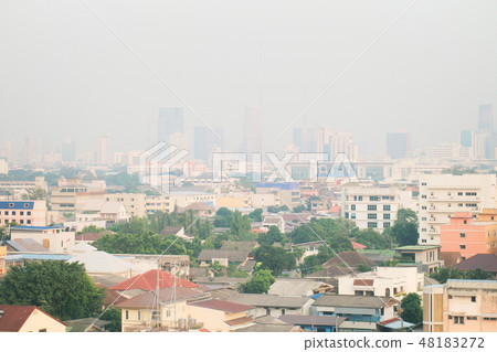 Air pollution PM2.5 particle, Bangkok, Thailand. Air pollution PM2.5 particle, Bangkok, Thailand. 48183272