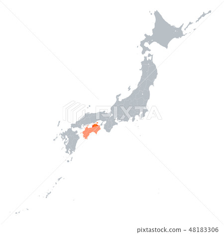Kagawa Prefecture Map and Shikoku Region 48183306