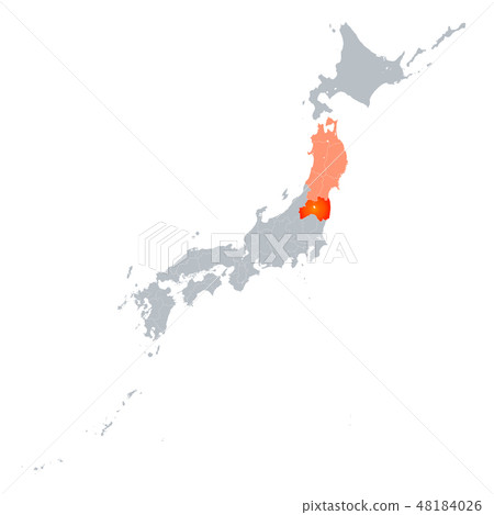 Fukushima Prefecture Map and Tohoku Region 48184026