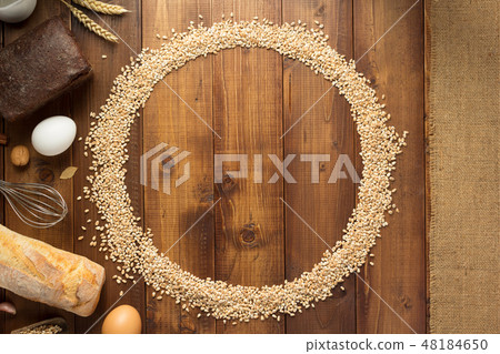 wheat grains and bakery ingredients wheat grains and bakery ingredients 48184650