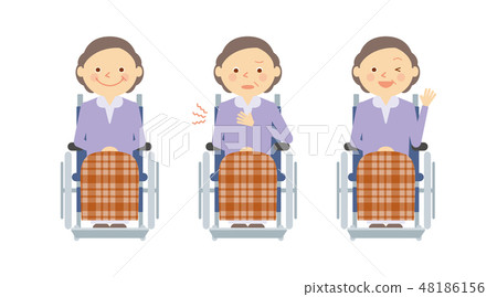 Senior female wheelchair whole body set Senior female wheelchair whole body set 48186156