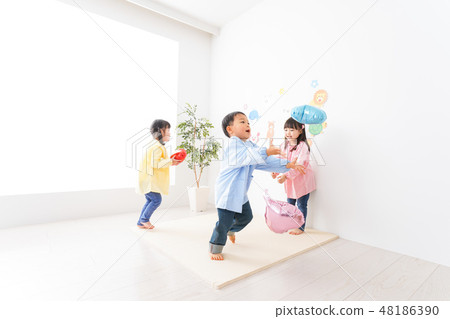 Cute kids spending pleasantly at kindergartens · nursery school · children's garden 48186390