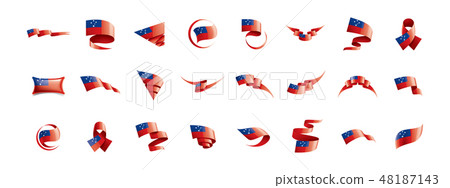 Samoa flag, vector illustration on a white background. 48187143