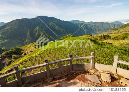 Longsheng rice terraces landscape in China Longsheng rice terraces landscape in China 48188265