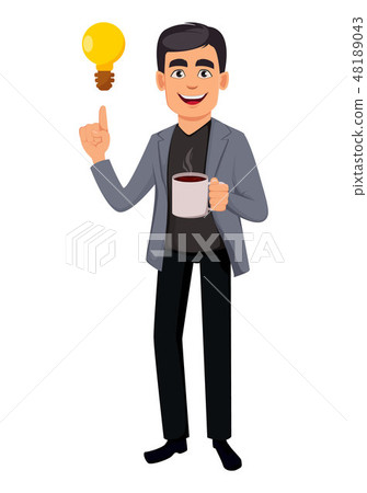 Handsome business man cartoon character Handsome business man cartoon character 48189043