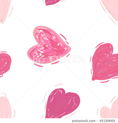 Seamless pattern with hearts. Valentines day background Seamless pattern with hearts. Valentines day background 48189669