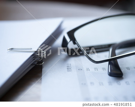 Business image · document · glasses Business image · document · glasses 48191851