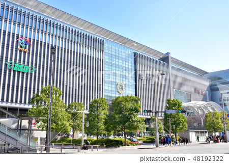 JR博多站博多口常規線邊福岡市門戶 48192322