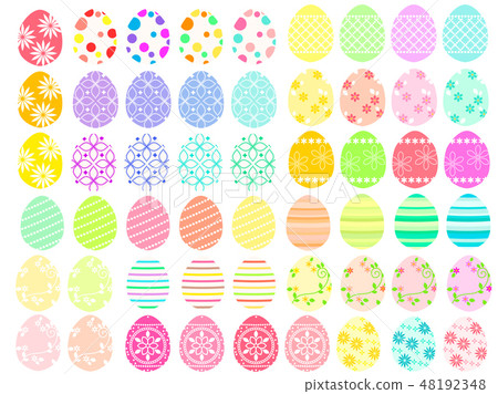 Easter egg illustration set - Stock Illustration [48192348] - PIXTA