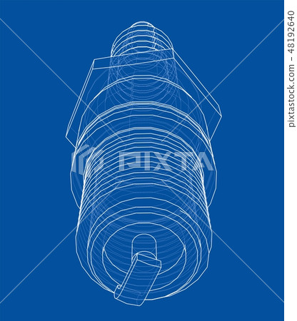 Vector spark plug concept Vector spark plug concept 48192640