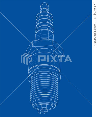 Vector spark plug concept Vector spark plug concept 48192647