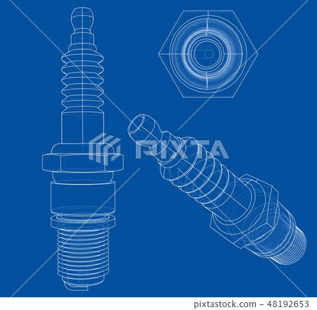 Vector spark plug concept Vector spark plug concept 48192653