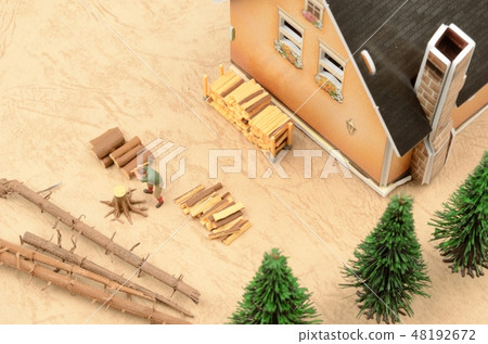 準備柴火 48192672