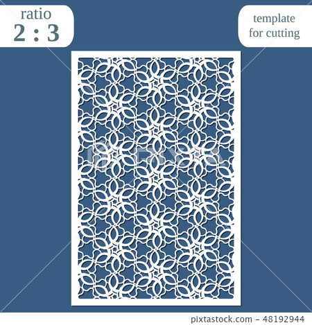 Laser cut wedding card template 48192944