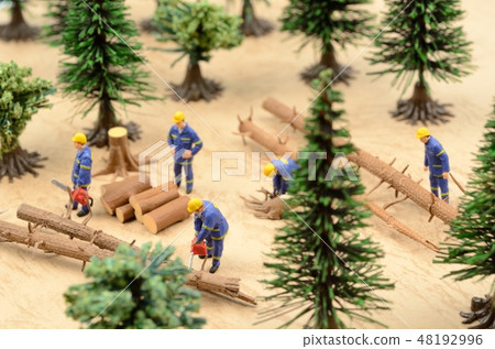 People who cut down trees 48192996