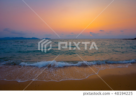 Sea, Sky, Sun, Beach, Gold 48194225