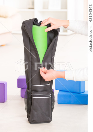 Yoga mat inside a special yoga bag Yoga mat inside a special yoga bag 48194548