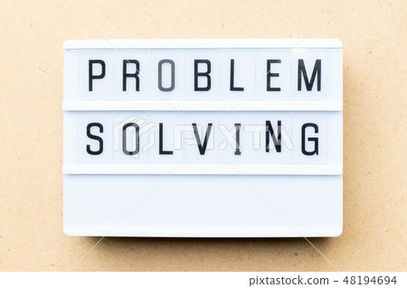 White lightbox with word problem solving 48194694