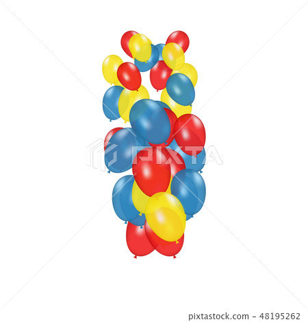 Color composition of vector realistic balloons isolated on white background. Balloons isolated. For Color composition of vector realistic balloons isolated on white background. Balloons isolated. For 48195262