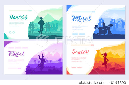 Traditional dances from all over the world brochure cards set. Cultural Dancer Styles template of Traditional dances from all over the world brochure cards set. Cultural Dancer Styles template of 48195890