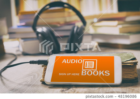 Concept of listening to audiobooks 48196086