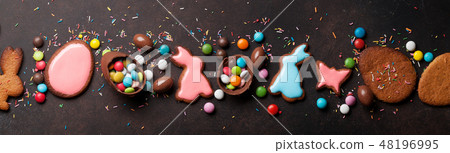 Easter greeting card backdrop 48196995