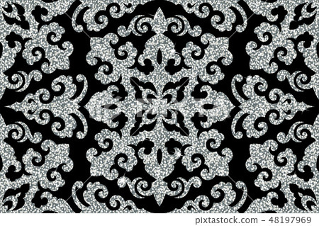 Seamless vector pattern. Traditional asian ornamental motive. Seamless background from a oriental Seamless vector pattern. Traditional asian ornamental motive. Seamless background from a oriental 48197969
