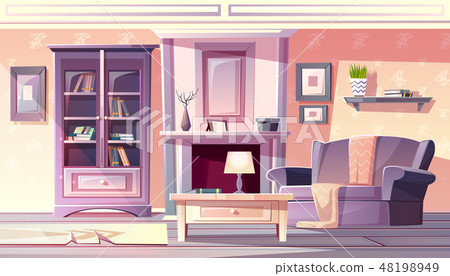 Living room interior Provence vintage style 48198949